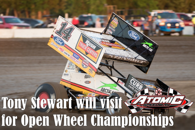 Tony Stewart will join Arctic Cat All Stars during Atomic Speedway’s Open Wheel Championships