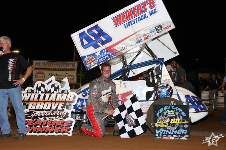 Danny Dietrich back in Williams Grove Speedway victory lane; World of Outlaws triple on deck