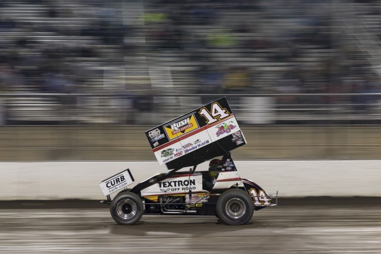 Tony Stewart fourth during Texas Sprint Car Nationals preliminary