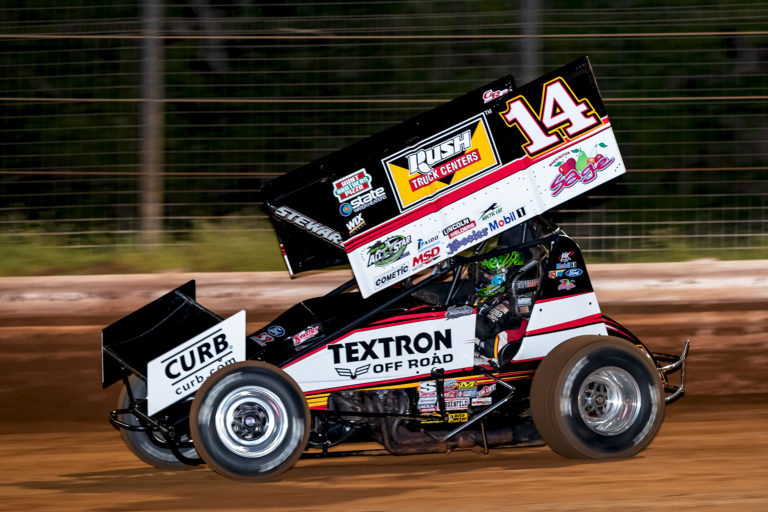 Smoke hard charges at Outlaw Speedway with All Stars