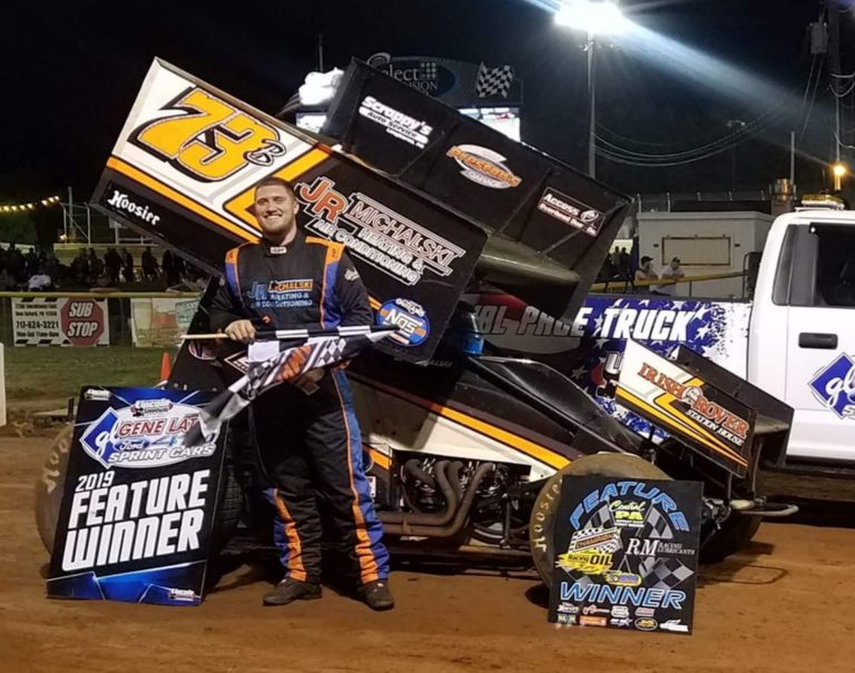 Brett Michalski earns first-ever 410 sprint win during visit to Lincoln Speedway