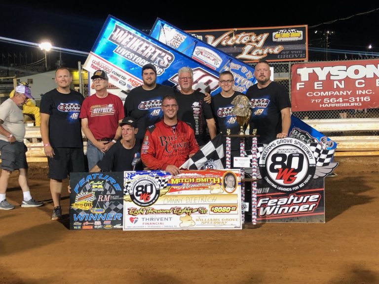 Dietrich earns 12th win of season with Mitch Smith Memorial triumph; Lernerville, Williams Grove WoO starts on deck
