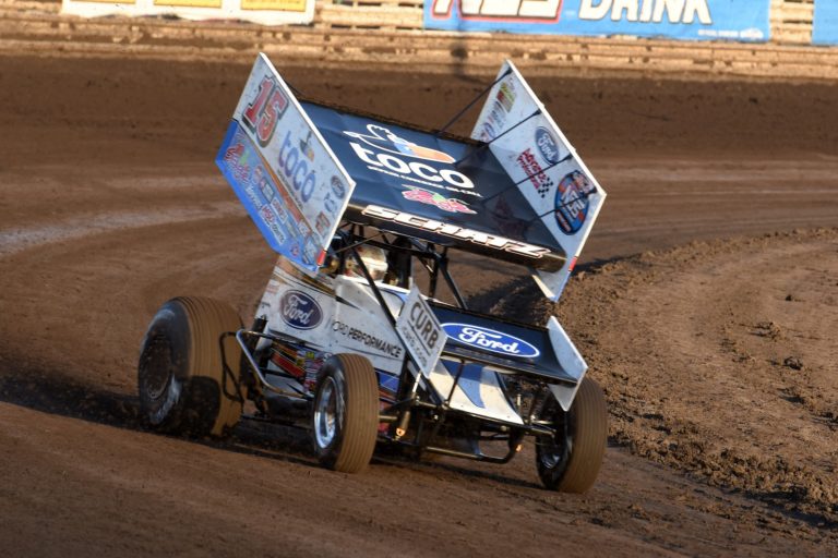 Donny Schatz hard charges to 11th during Knoxville Nationals preliminary A-Main