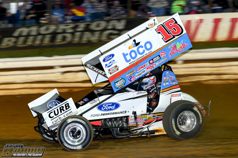 Donny Schatz drives Ford to back-to-back podiums during National Open weekend, chops away at Sweet’s lead