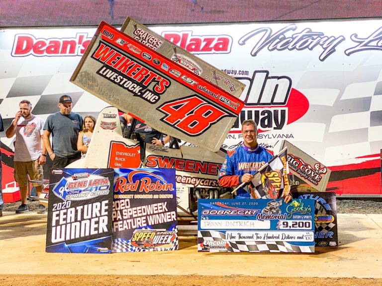 Dietrich caps PA Sprint Speedweek with two victories, second in final standings; All Star starts loom