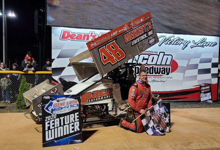 Danny Dietrich scores lucky 13 during Lincoln Speedway finale