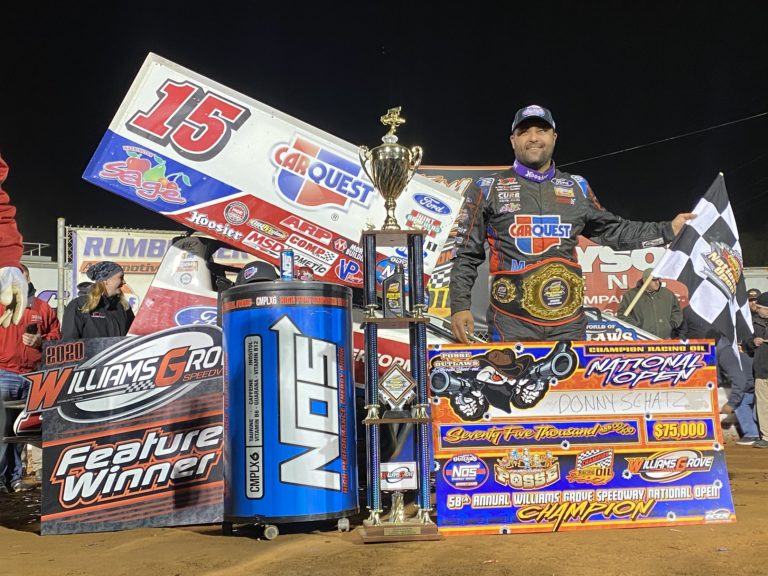 Donny Schatz earns Williams Grove National Open crown for richest sprint car payday of 2020