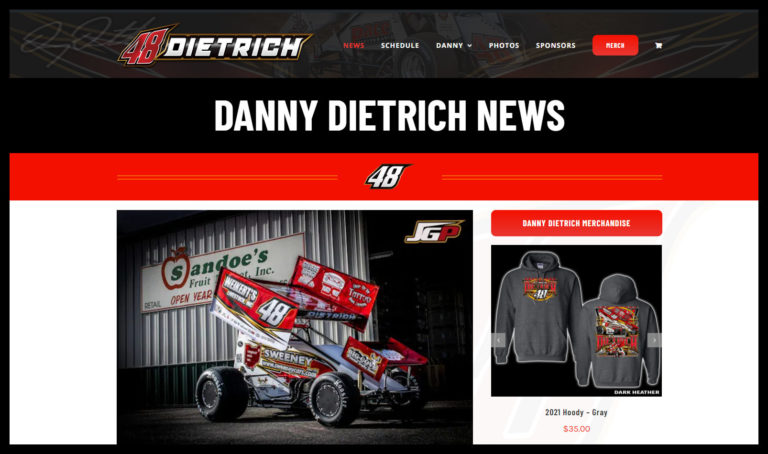 Danny Dietrich and Gary Kauffman Racing unveil all-new online home