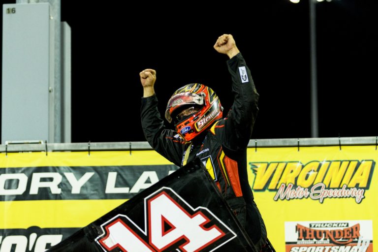 Tony Stewart opens his All Star triple with victory at Virginia Motor Speedway; Three top-tens in three open wheel starts