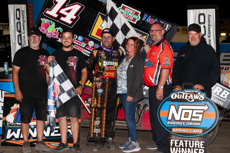 Kerry Madsen scores two consecutive victories for Tony Stewart/Curb-Agajanian Racing in Jackson Nationals preliminaries