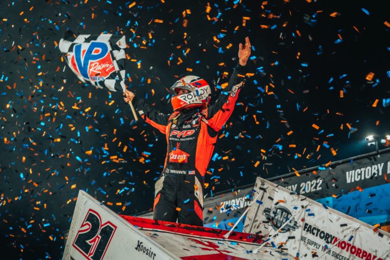 Brian Brown victorious with Greatest Show On Dirt at the Sprint Car Capital of the World