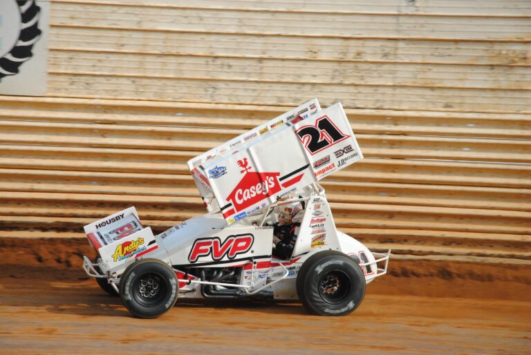 Brown with speed at the Speed Palace before rain; Williams Grove and Selinsgrove on deck