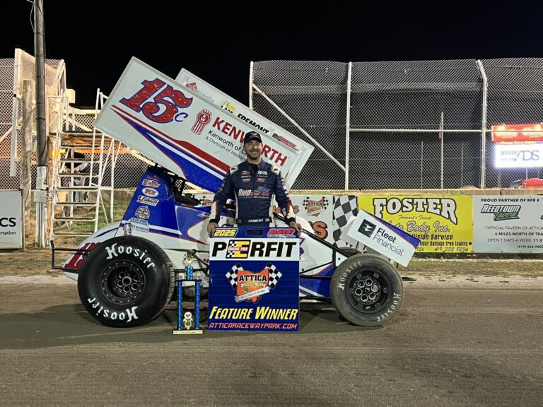 ALL ANDREWS: Chris Andrews leads all 30 for Attica Raceway Park victory