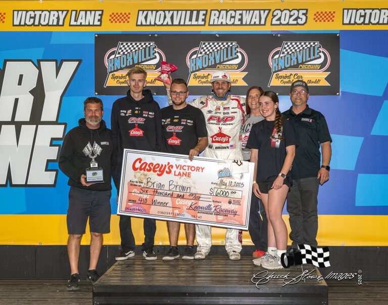 Brown bests Knoxville field; Will return to Sprint Car Capital of the World Saturday